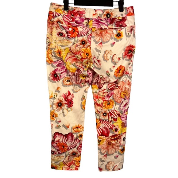 Salvatore Ferragamo Pants Women’s Size 4 Floral Printed Cropped Mid Rise Capri - Picture 8 of 12